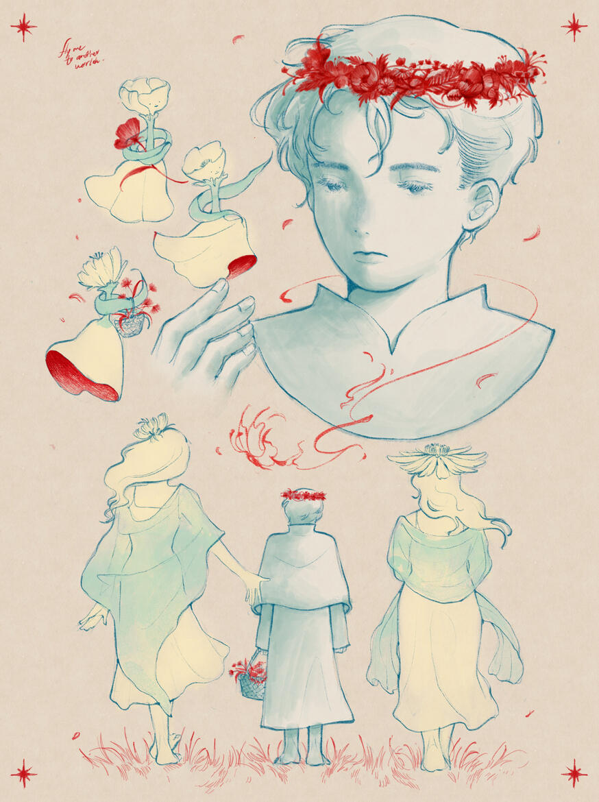 (Mixed) Bust up + Full body + Others / Simple color (3000.-)