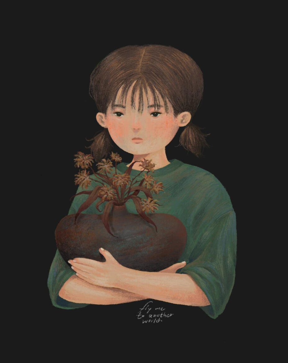 Half body + Object / Full color (1500.-)